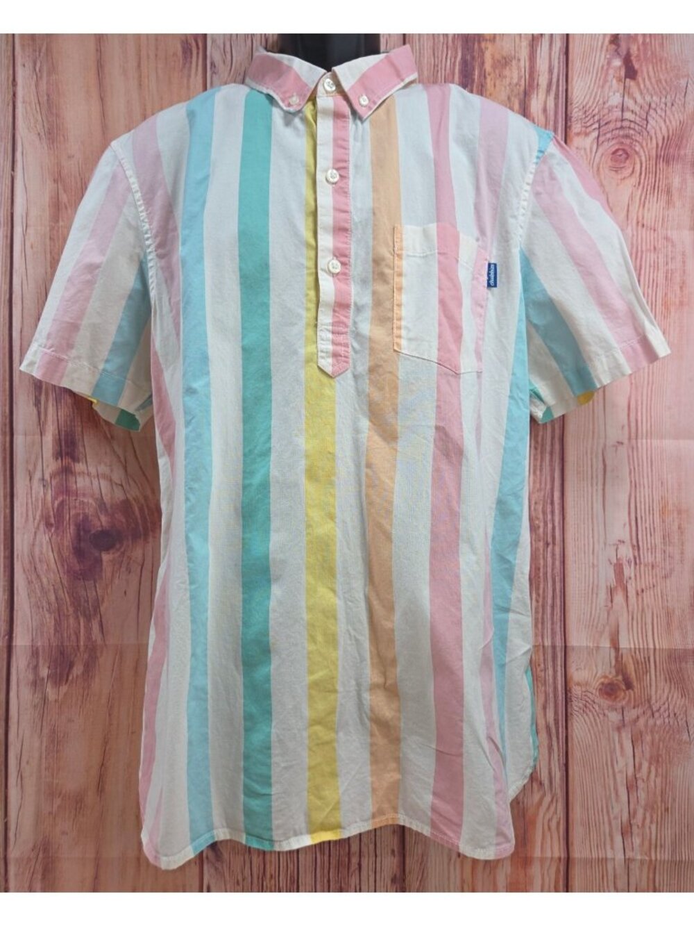 Chubbies Mens Pastel Stripe Short Sleeve Shirt XL